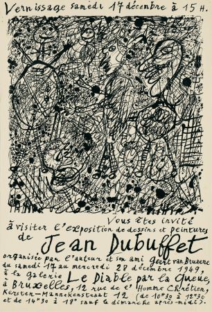 Litografía Dubuffet - Le Diable par la queue