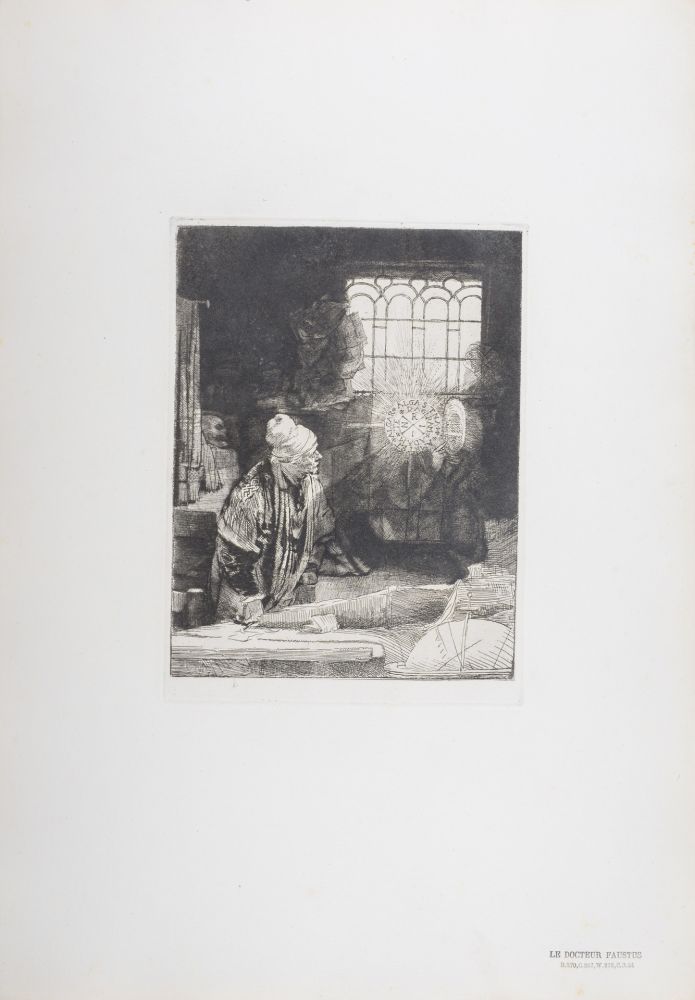 Heliograbado Rembrandt - Le Docteur Faustus