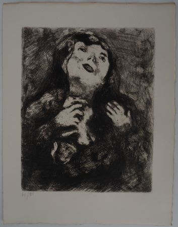 Grabado Chagall - Le désespoir (La jeune veuve)