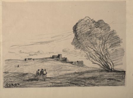 Litografía Corot - Le Fort détaché, 1874