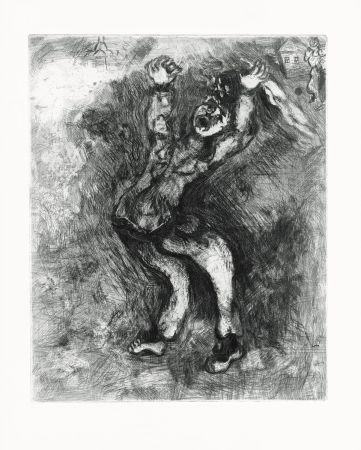 Aguafuerte Chagall - Le Fou qui vend la sagesse
