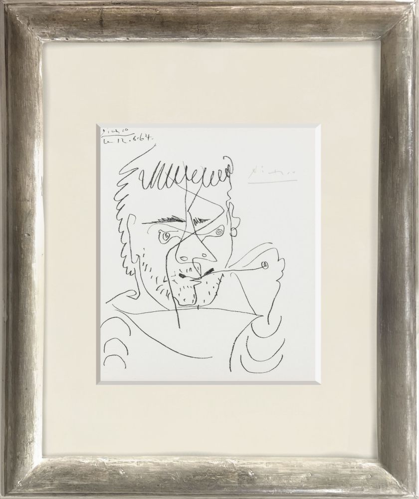 Litografía Picasso - Le Fumeur, Self portrait, Hommage à Henry-Daniel Kahnweiler