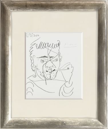 Litografía Picasso - Le Fumeur, Self portrait, Hommage à Henry-Daniel Kahnweiler