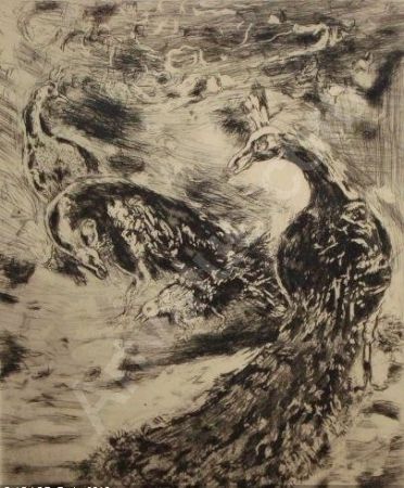 Aguafuerte Y Aguatinta Chagall - Le Geai Pare des Plumes du Paon