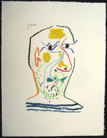 Serigrafía Picasso - Le gout du bonheur  15, Fumeur 1