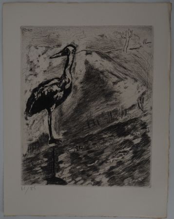 Grabado Chagall - Le héron