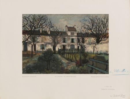 Grabado En Madera Utrillo - Le Jardin de Montmagny