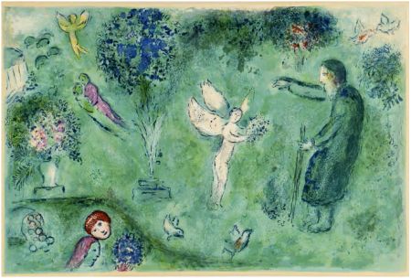 Litografía Chagall - LE JARDIN DE PHILÉTAS (Daphnis & Chloé: de la suite à grandes marges) 1961