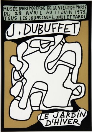 Litografía Dubuffet - Le Jardin D'Hiver Musee d'Art Moderne de Paris 