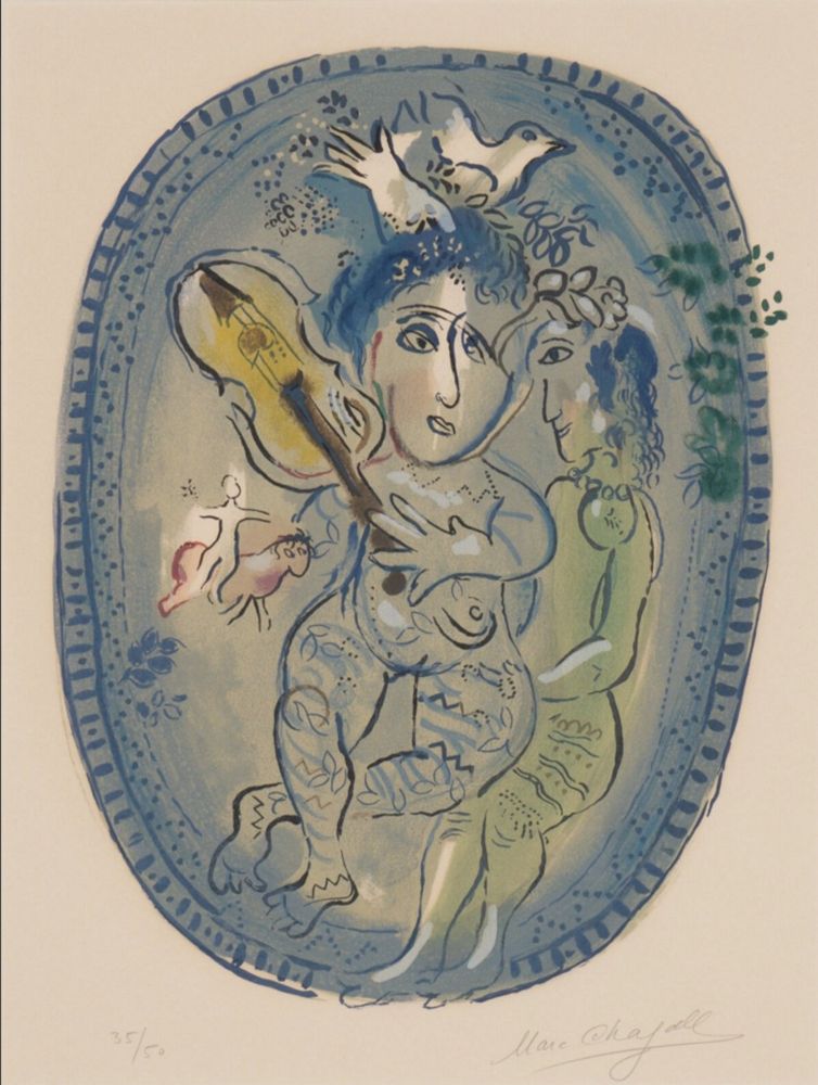 Litografía Chagall - Le Jeu