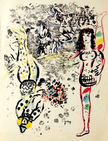 Litografía Chagall - Le Jeu des Acrobates
