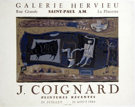 Litografía Coignard - Le Laboureur Galerie Hervieu Saint Paul