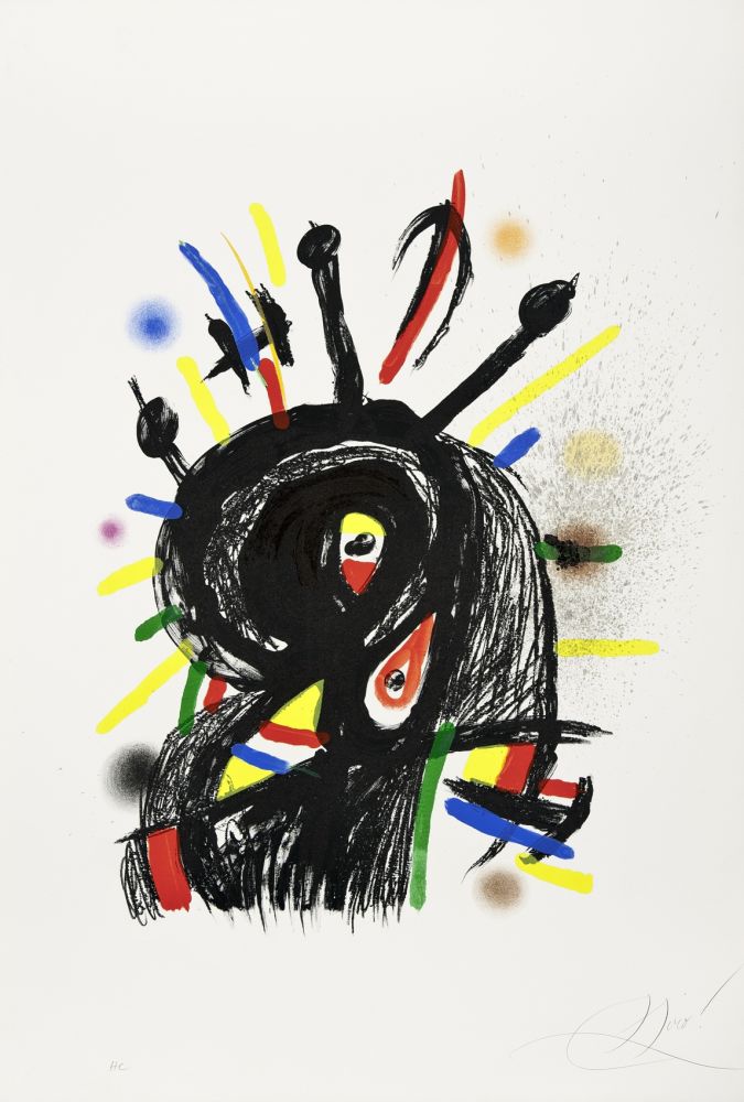 Litografía Miró -  Le Lanceur de couteaux