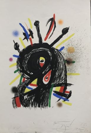 Litografía Miró - Le Lanceur de Couteaux