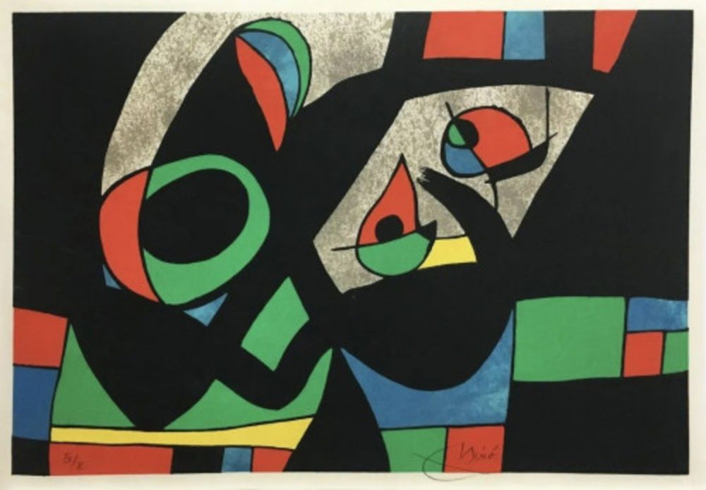 Litografía Miró - Le Lezard Aux Plumes D Or III