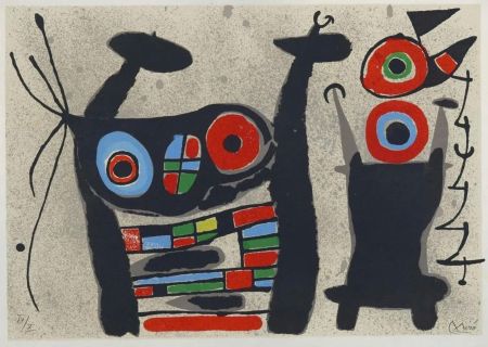 Litografía Miró - Le Lezard Aux Plumes D Or VIII