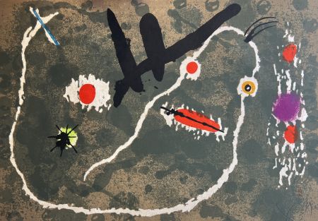 Litografía Miró - Le Lezard aux plumes d'or