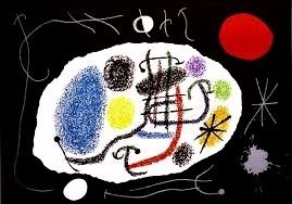 Litografía Miró - Le lezard aux plumes d'or 