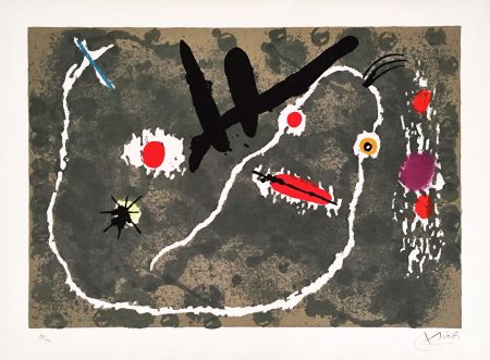 Litografía Miró - Le Lezard Aux Plumes D'or VIII