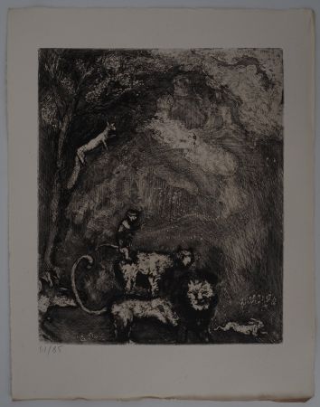 Grabado Chagall - Le lion s'en allant en guerre