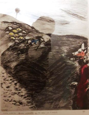 Aguafuerte Chagall - Le loup devenu berger