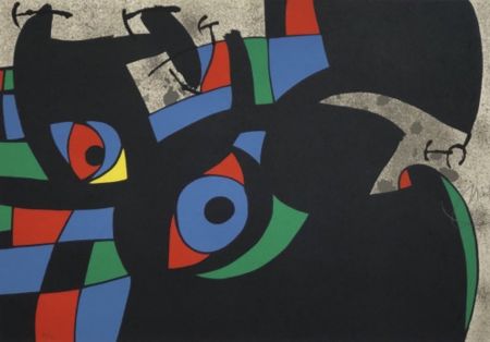 Litografía Miró - Le Lézard aux plumes d'or