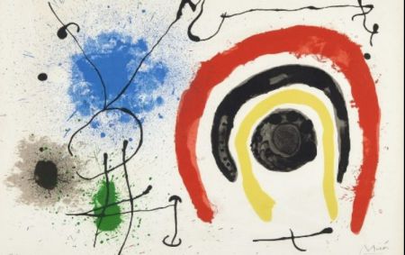 Litografía Miró - Le lézard aux plumes d'or