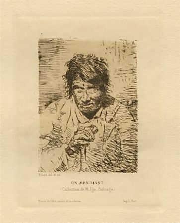 Grabado Goya - Le mendiant (The Beggar)