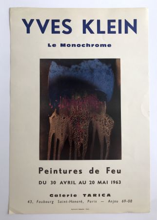 Cartel Klein - Le monochrome Peintures de feu / Galerie Tarica