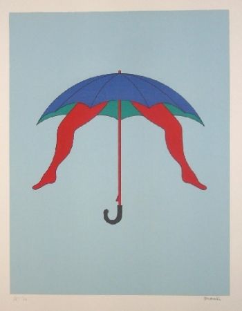 Litografía Marien - Le parapluie