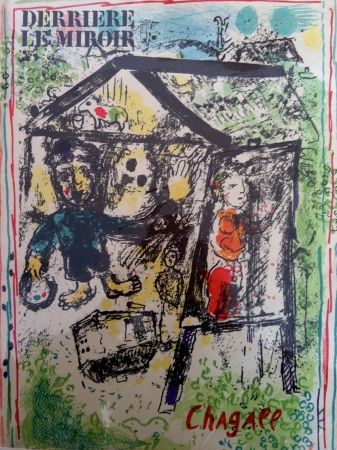 Litografía Chagall - Le peintre devant le village