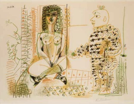Litografía Picasso - Le peintre et son modele