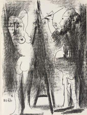 Litografía Picasso - Le Peintre et son Modele (B. 1846)
