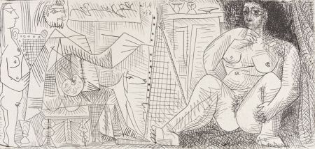 Grabado Picasso - Le Peintre et son Modèle