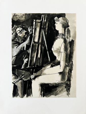 Litografía Picasso - Le Peintre et son Modèle I