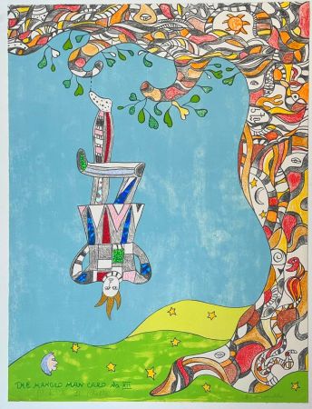 Litografía De Saint Phalle - Le Pendu, Carte Tarot n°12 