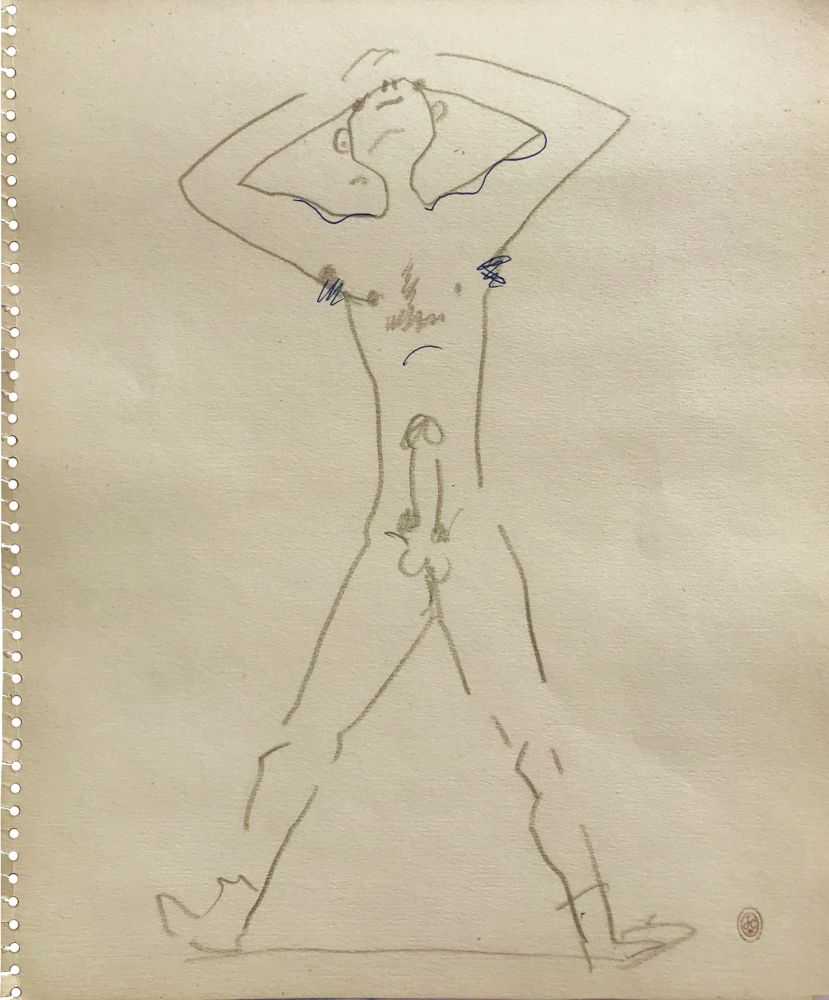 Sin Técnico Cocteau - Le penseur nocturne Original drawing on paper