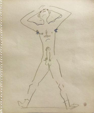 Sin Técnico Cocteau - Le penseur nocturne Original drawing on paper