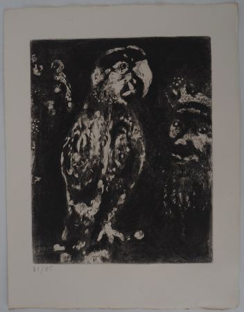 Grabado Chagall - Le perroquet (Les deux perroquets, le roi et son fils)
