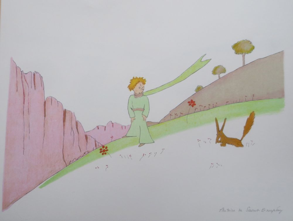 Litografía Saint-Exupéry - Le petit prince et le renard