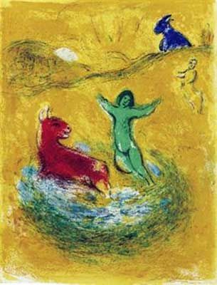 Litografía Chagall - Le piège à loups