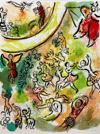 Litografía Chagall - Le Plafond de l'Opéra de Paris