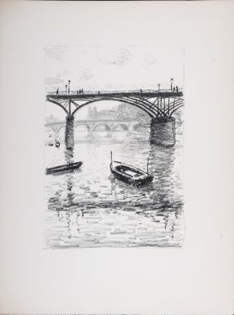 Litografía Marquet - Le Pont des Arts #2 - Rhapsodie Parisienne, 1950