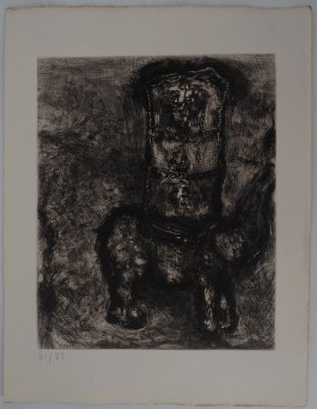 Grabado Chagall - Le rat et l'éléphant