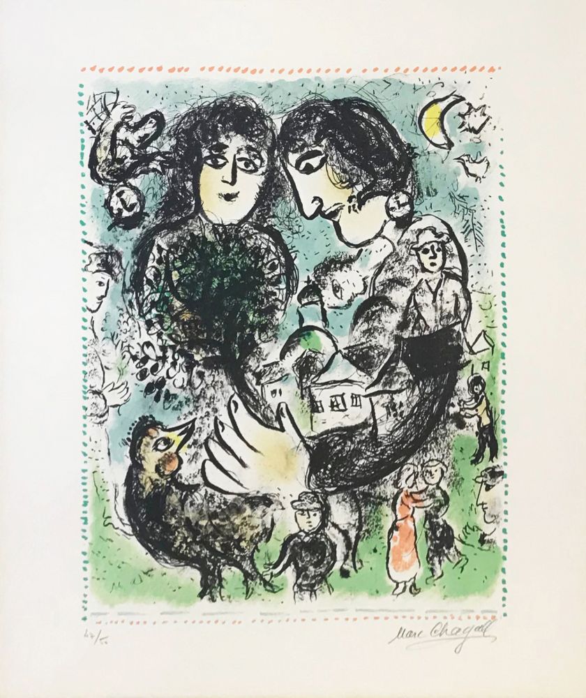 Litografía Chagall - LE RENDEZ-VOUS