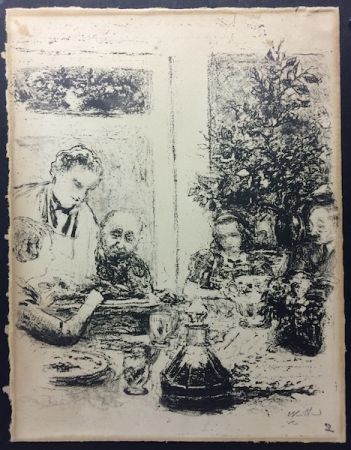 Litografía Vuillard  - Le repas