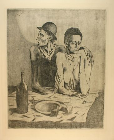 Grabado Picasso - Le repas frugal