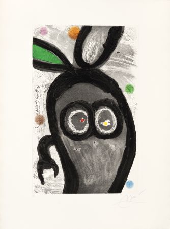 Grabado Miró -  Le Roi des lapins