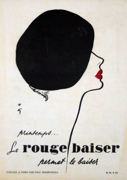 Litografía Gruau - Le Rouge  Baiser  Permet le Baiser