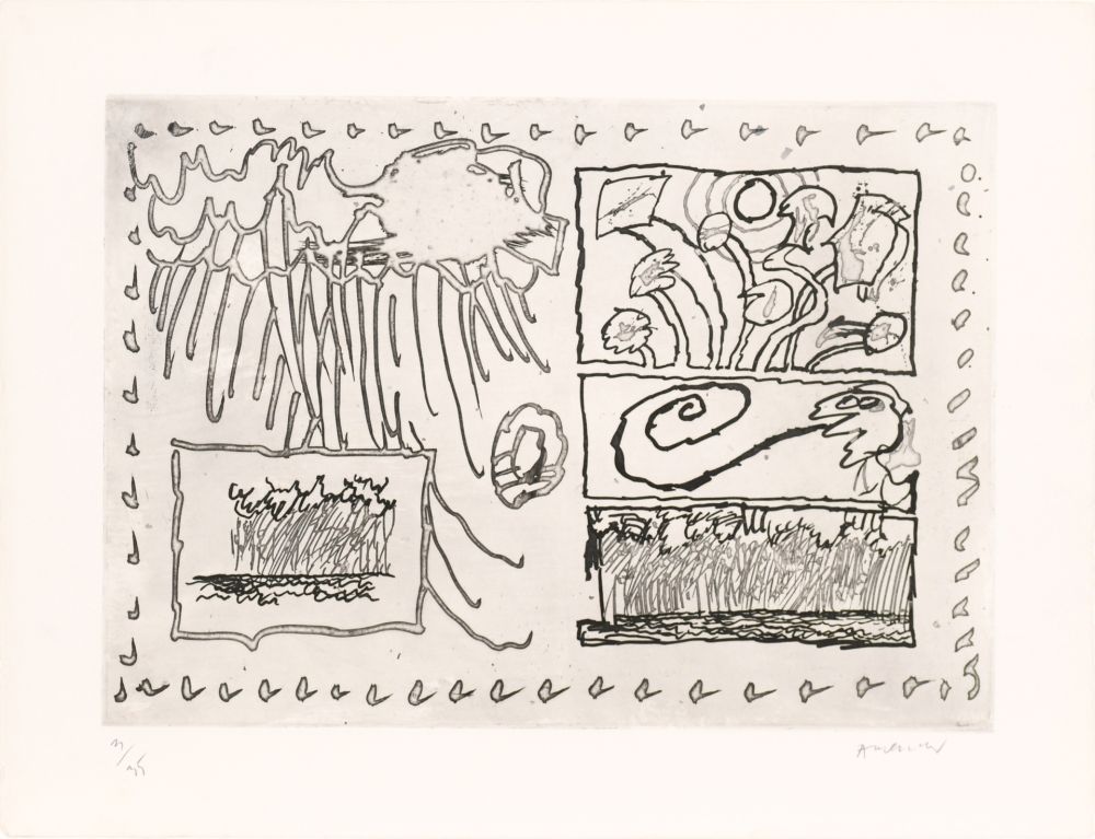 Aguafuerte Alechinsky - Le rêve de l’ammonite